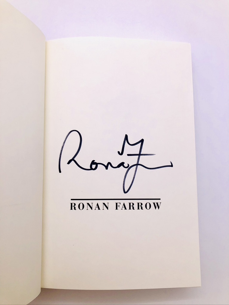 War on Peace: The End of Diplomacy and the Decline of American Influence. Signed by Ronan Farrow. First Edition, First Printing. Norton. New York, 2018. - Image 3