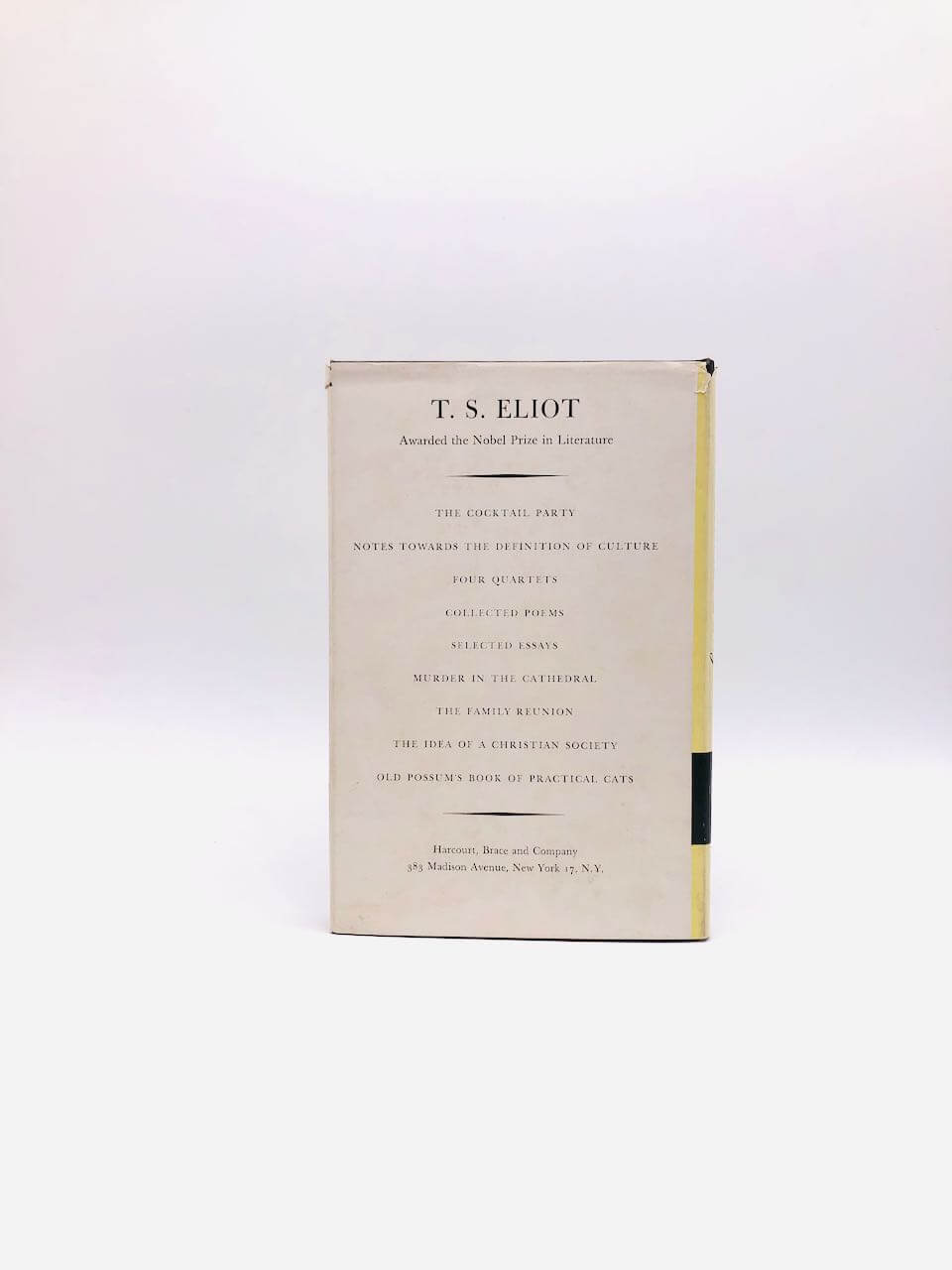 The Cocktail Party. By T.S. Eliot. First Edition, Second Printing, Mixed State. Harcourt, Brace, & Co. New York, 1950. - Image 3
