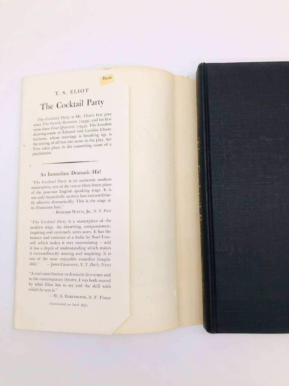The Cocktail Party. By T.S. Eliot. First Edition, Second Printing, Mixed State. Harcourt, Brace, & Co. New York, 1950. - Image 4