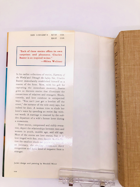 A Relative Stranger. Signed by Charles Baxter. First Edition, First Printing. Norton. New York, 1990. - Image 4