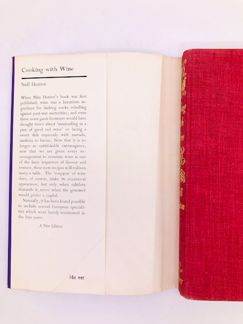 Cooking With Wine. By Nell Heaton. Second Edition. Faber & Faber. London, 1963. - Image 5