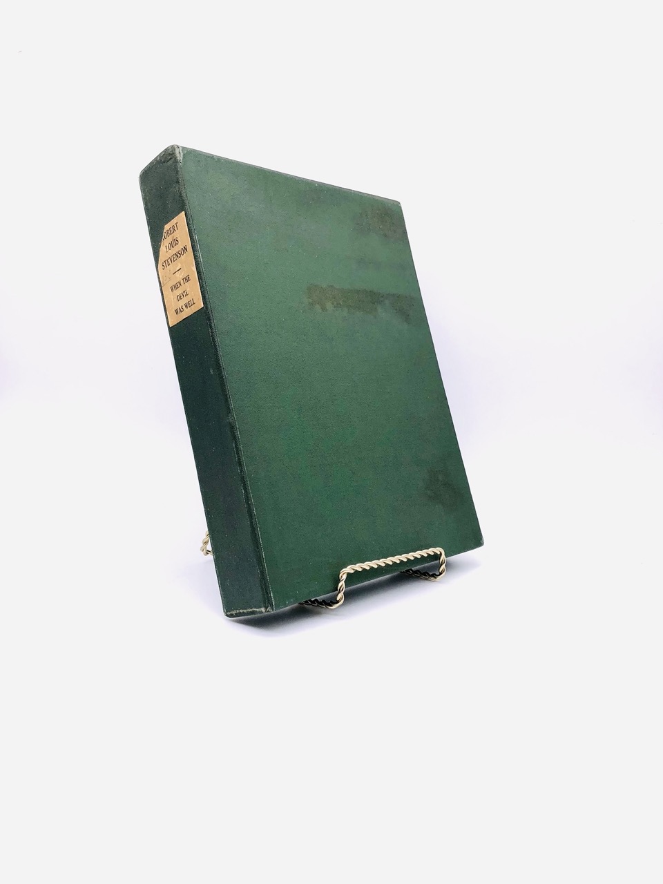 When the Devil Was Well. By Robert Louis Stevenson. Limited First Edition, First Printing. Bibliophile Society. Boston, 1921.