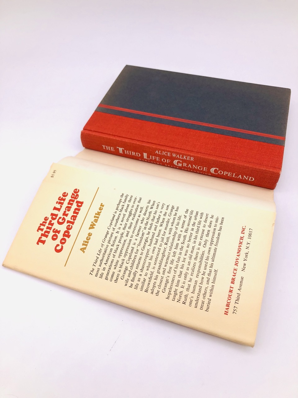 The Third Life of Grange Copeland. By Alice Walker. First Edition, First Printing. Harcourt, Brace, Jovanovich. New York, 1970. - Image 3