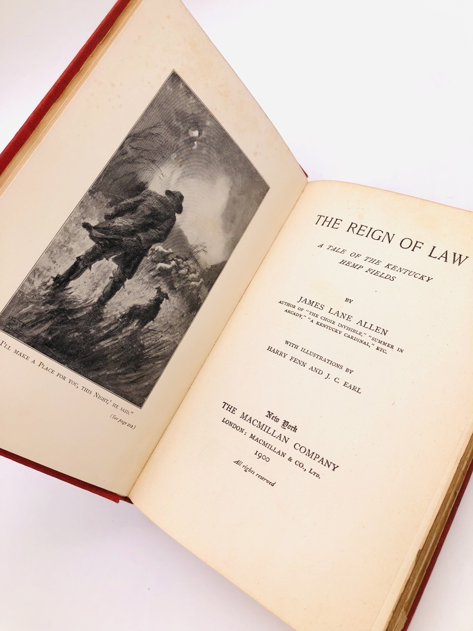 The Reign of Law. By James Lane Allen. First Edition, Second Printing. Macmillan. New York, 1900. - Image 5