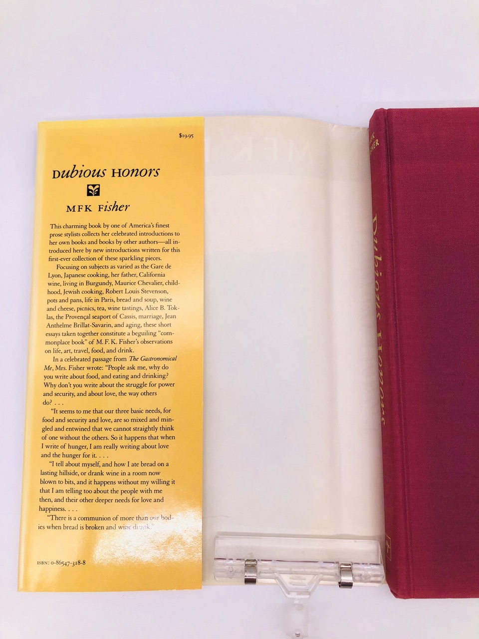Dubious Honors. By MFK Fisher. First Edition, First Printing. North Point Press. San Francisco, 1988. - Image 4
