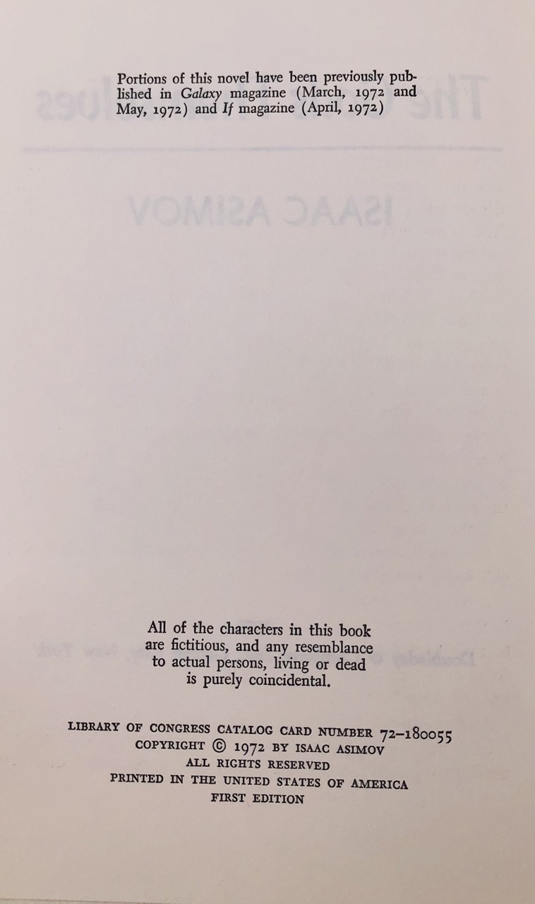 The Gods Themselves. By Isaac Asimov. First Edition, First Printing. Doubleday. New York, 1972. - Image 6