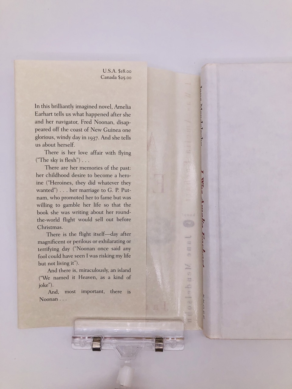 I Was Amelia Earhart. By Jane Mendelsohn. First Edition, First Printing. Knopf. New York, 1996. - Image 3