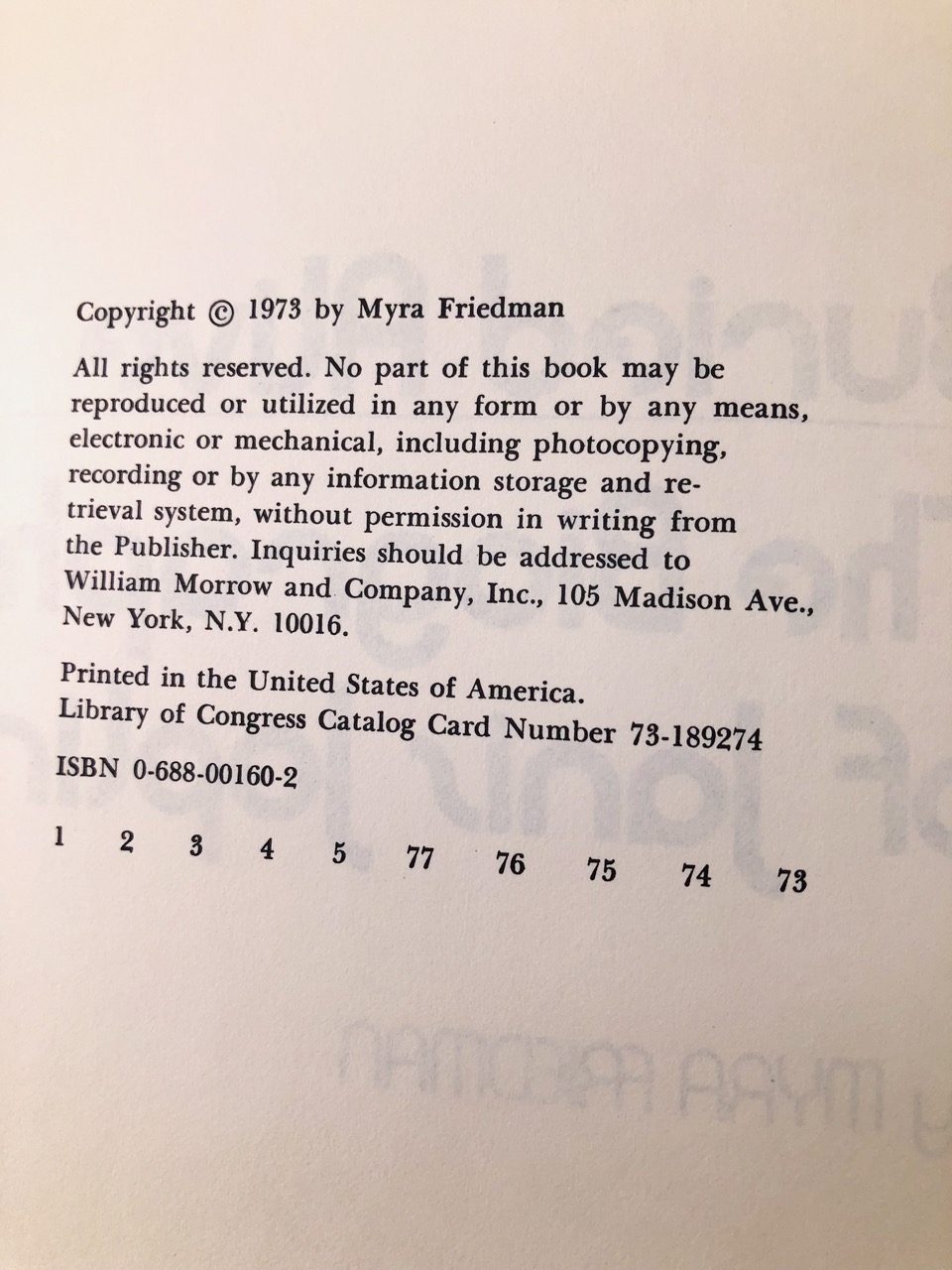 Buried Alive: The Biography of Janis Joplin. By Myra Friedman. First Edition, First Printing. Morrow & Co. New York, 1973. - Image 6