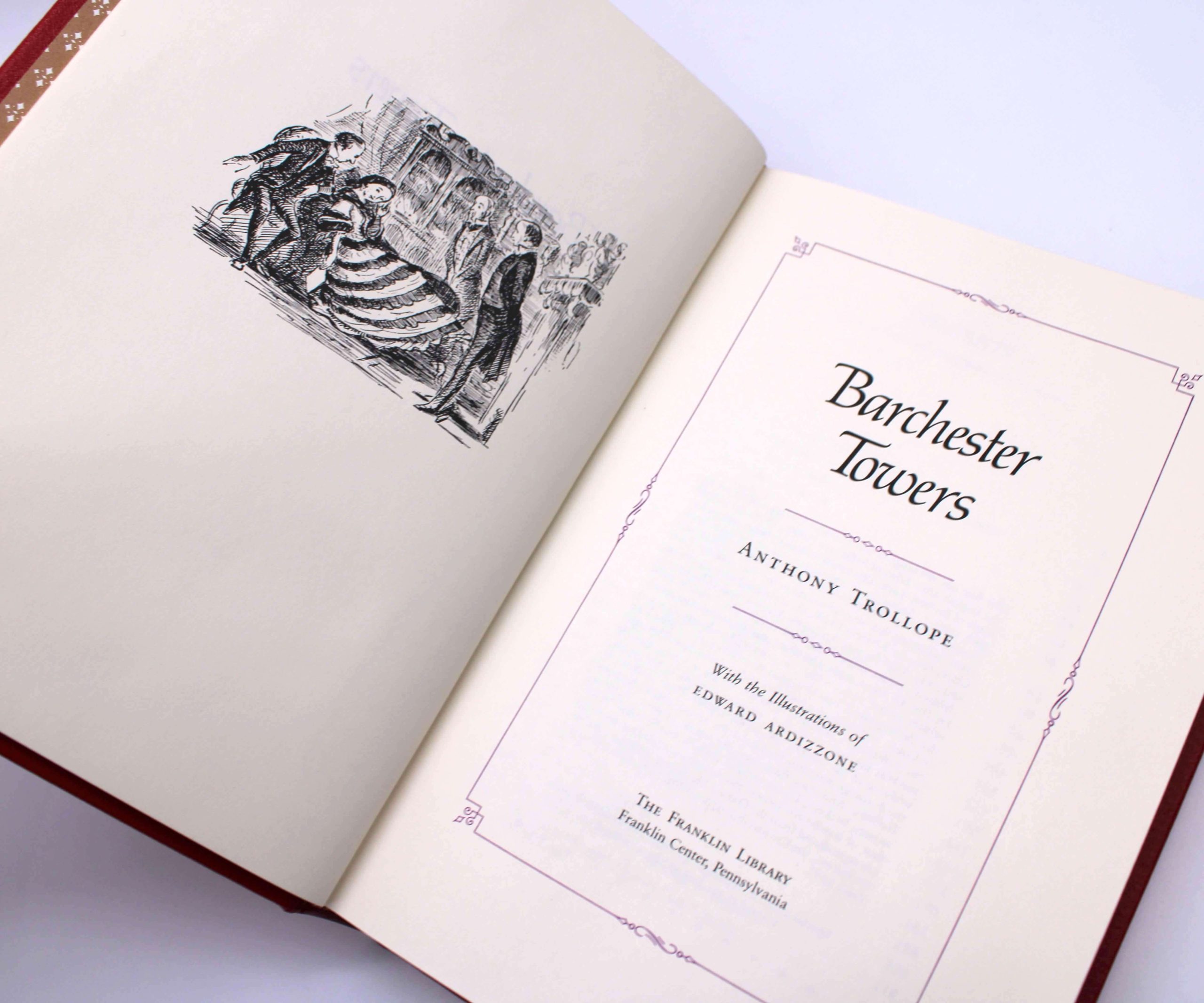 Barchester Towers. By Anthony Trollope. Illustrated by Edward Ardizzone. Illustrated Edition. Franklin Library. Franklin Center, 1982. - Image 5