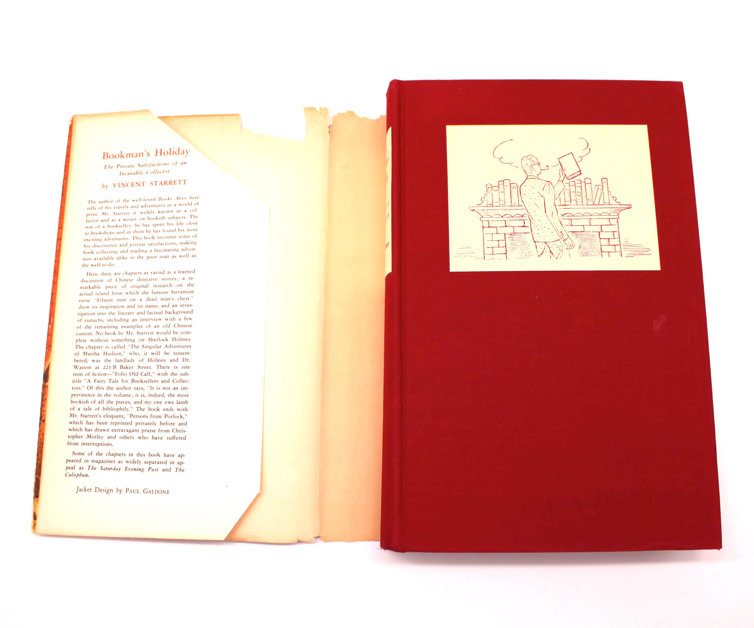 Bookman’s Holiday. By Vincent Starrett. First Edition, First Printing. Random House. New York, 1942. - Image 6