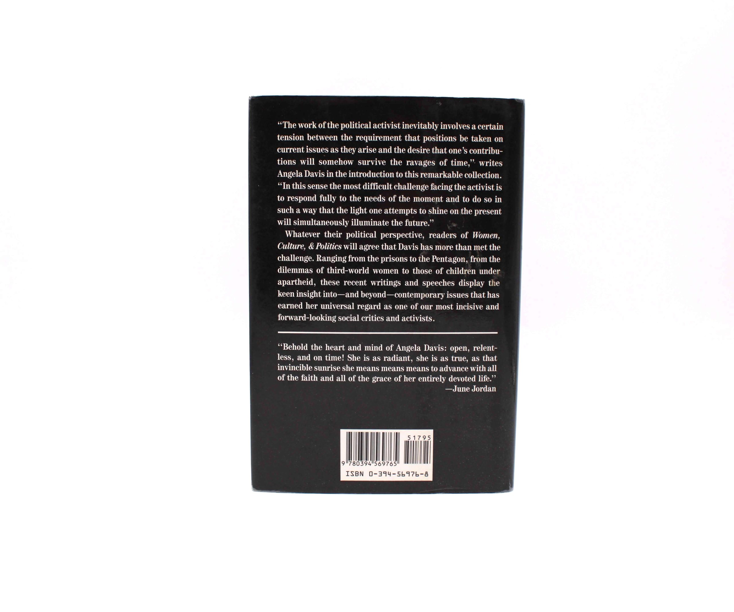 Women, Culture, & Politics. Signed by Angela Davis. First Edition, First Printing. Random House. New York, 1989. - Image 5