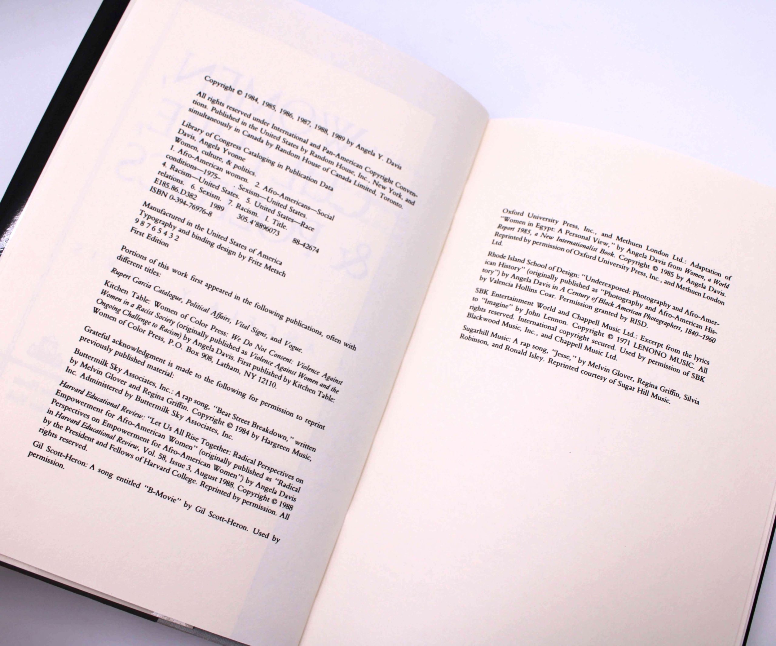Women, Culture, & Politics. Signed by Angela Davis. First Edition, First Printing. Random House. New York, 1989. - Image 9